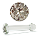 Basix Hand Blown Crystal Dildo